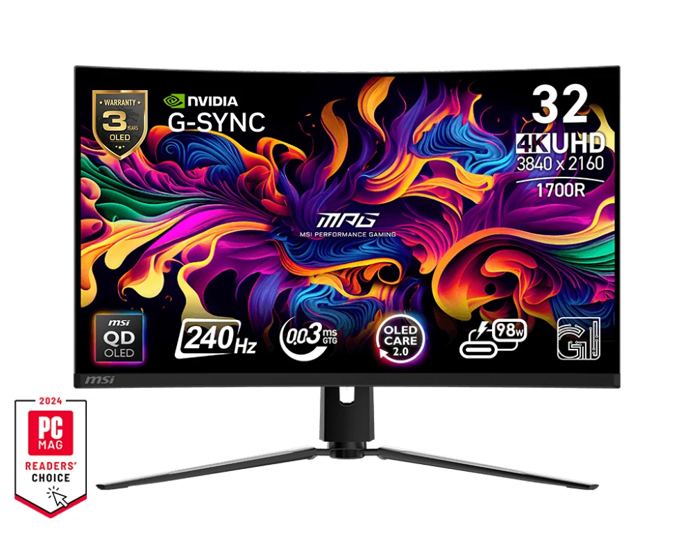 MSI MPG 321CURX QD-OLED OLED monitor